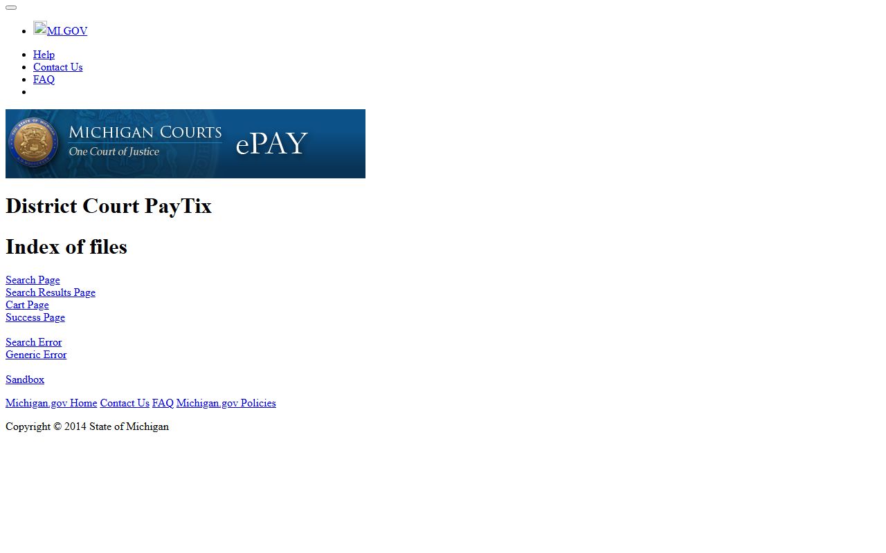 Gogebic County district court records Michigan eTix ticket payment portal