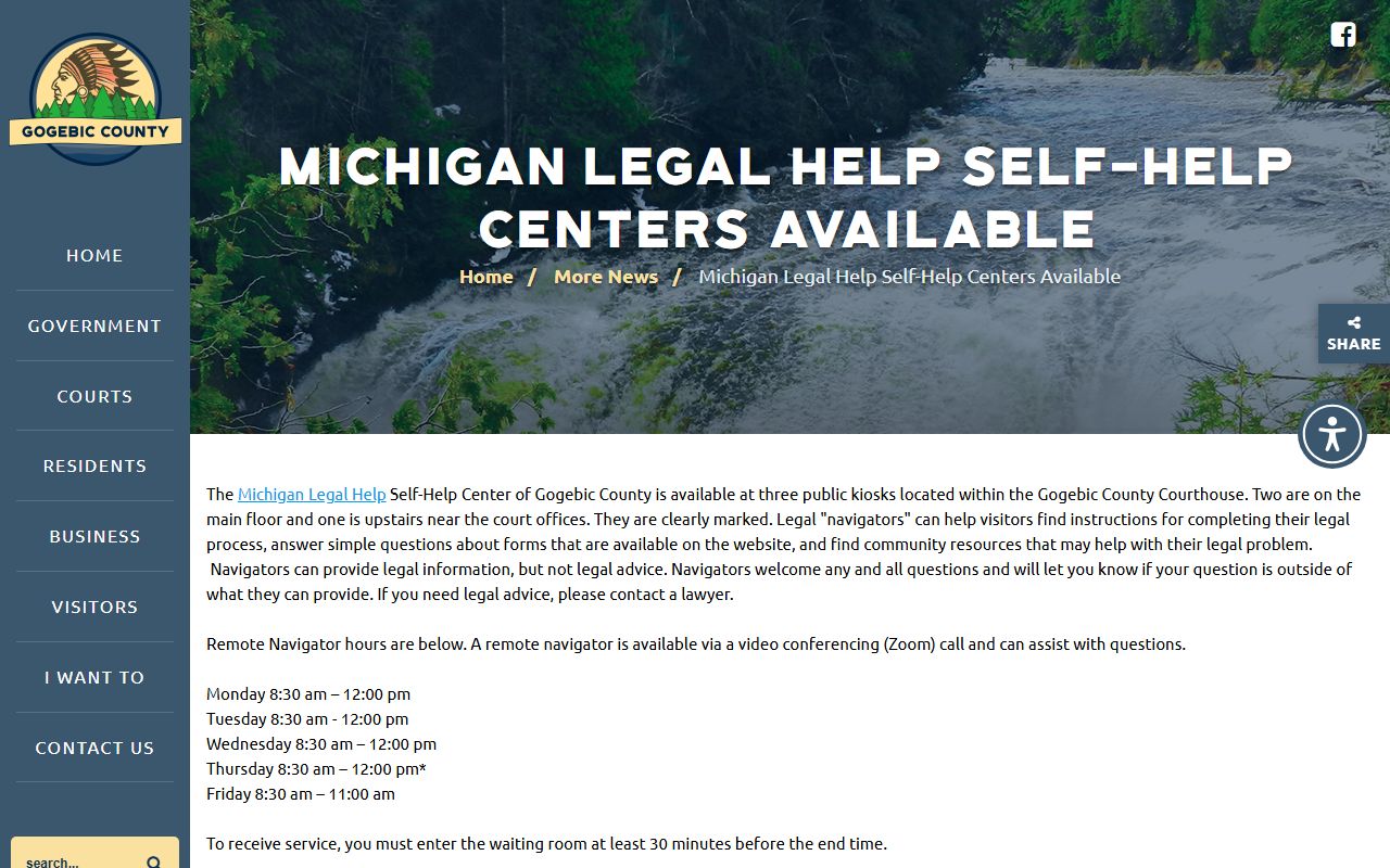 Gogebic County court records self-help kiosks in the Michigan Legal Help center