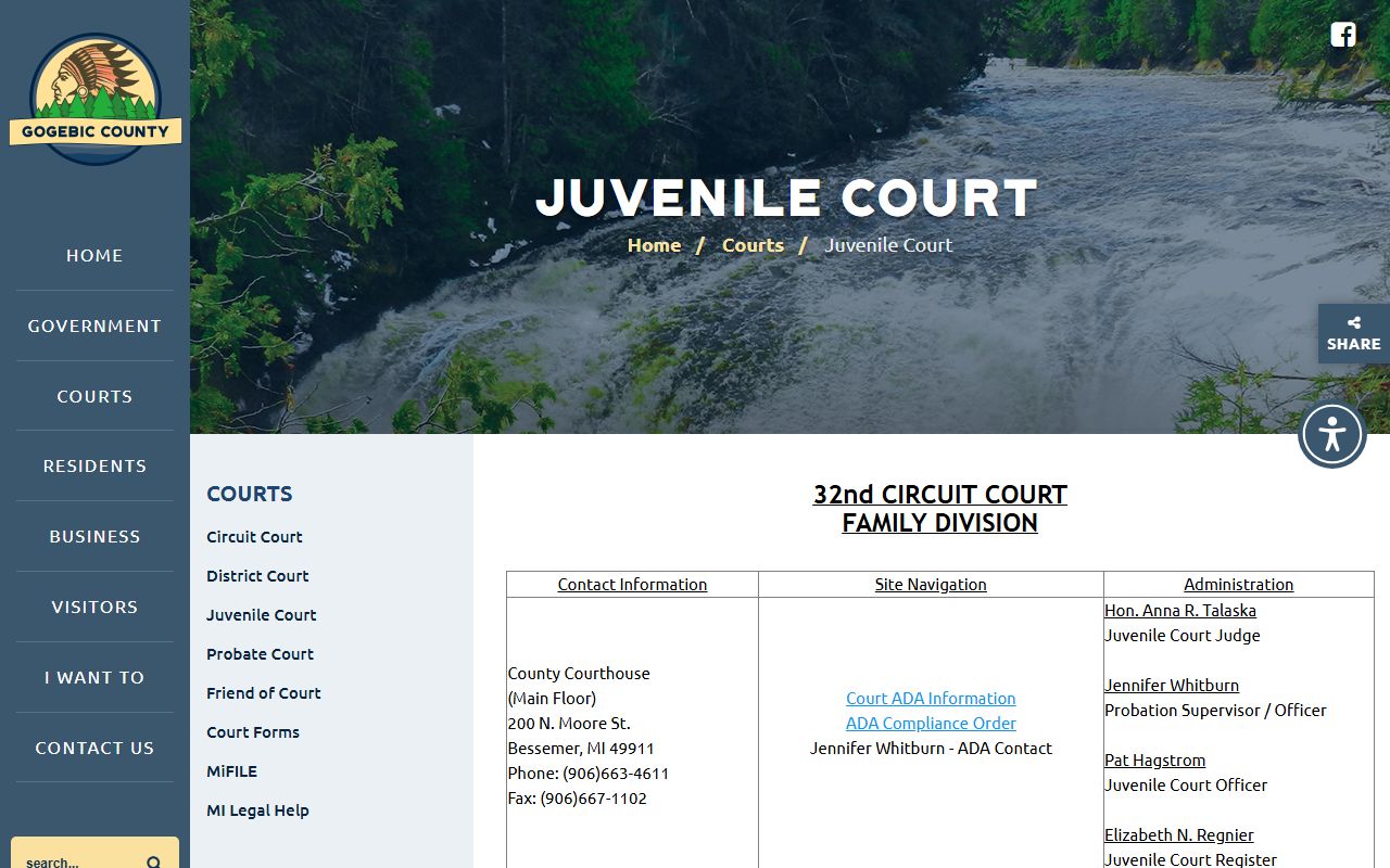 Gogebic County probate records juvenile court division
